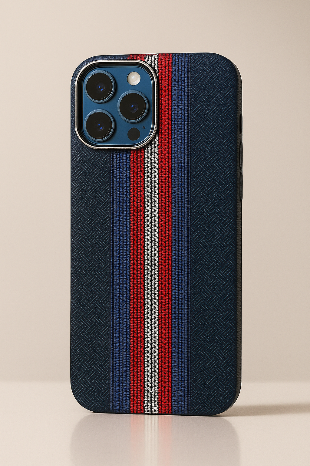 Luxo Life MagSafe Carbon Fiber Texture Back Case with Metal Camera Frame For iPhone