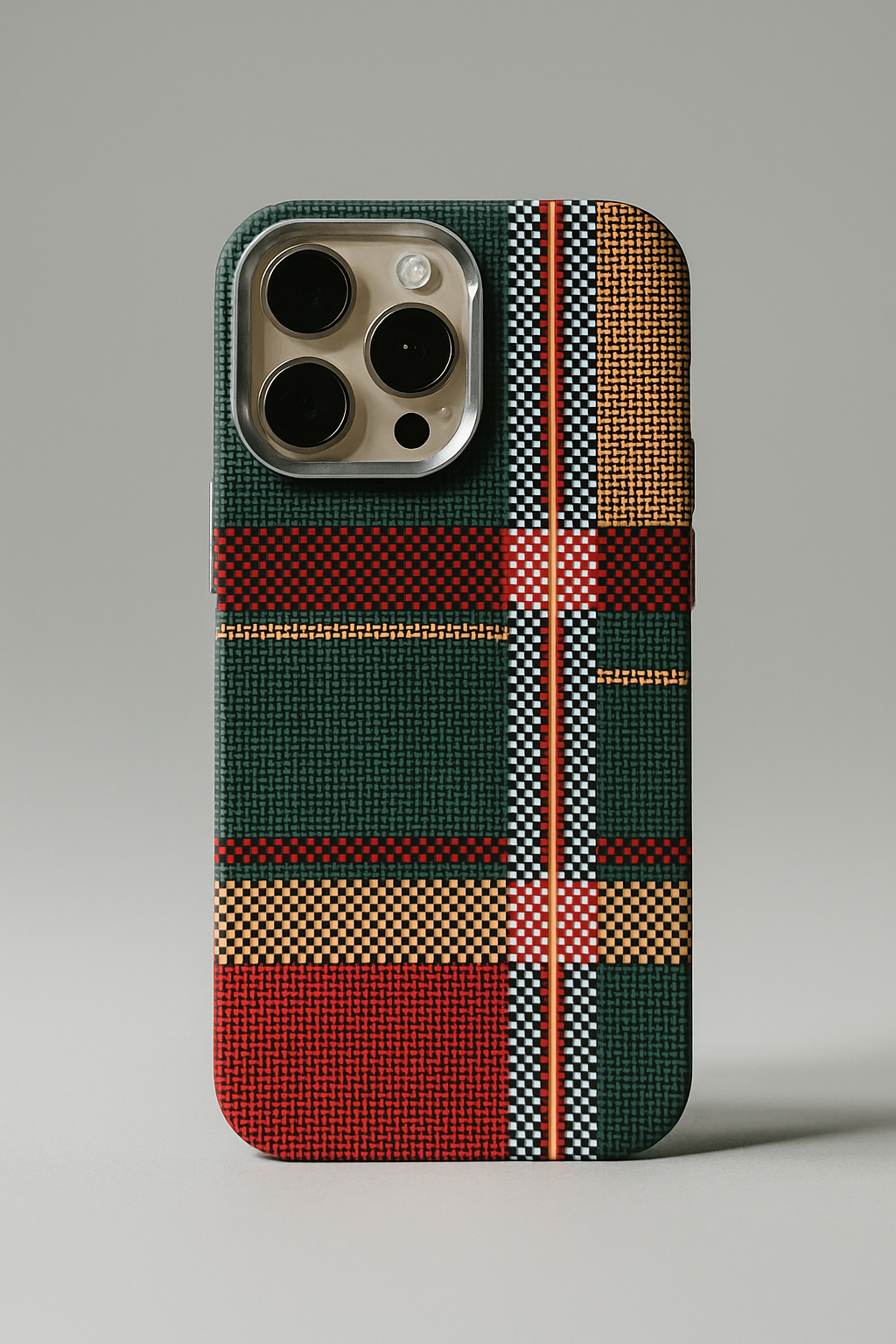 Luxo Life MagSafe Carbon Fiber Texture Back Case with Metal Camera Frame For iPhone