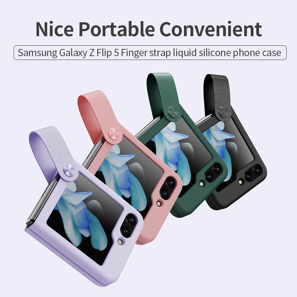 Nillkin Finger Strap Liquid Silicone Case For Samsung Galaxy Z Flip5