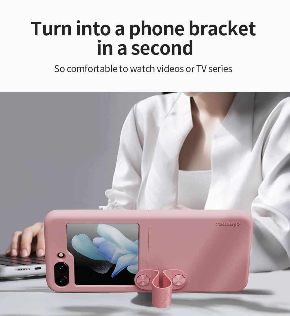 Nillkin Finger Strap Liquid Silicone Case For Samsung Galaxy Z Flip5