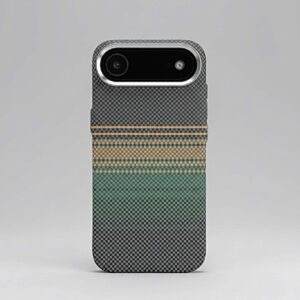 Luxo Life MagSafe Carbon Fiber Texture Back Case With Metal Camera Frame For iPhone 17 Series
