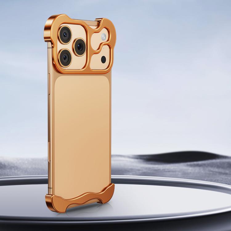 Frameless Metal Corner Padded Case With Camera Ring For iPhone 17 Series