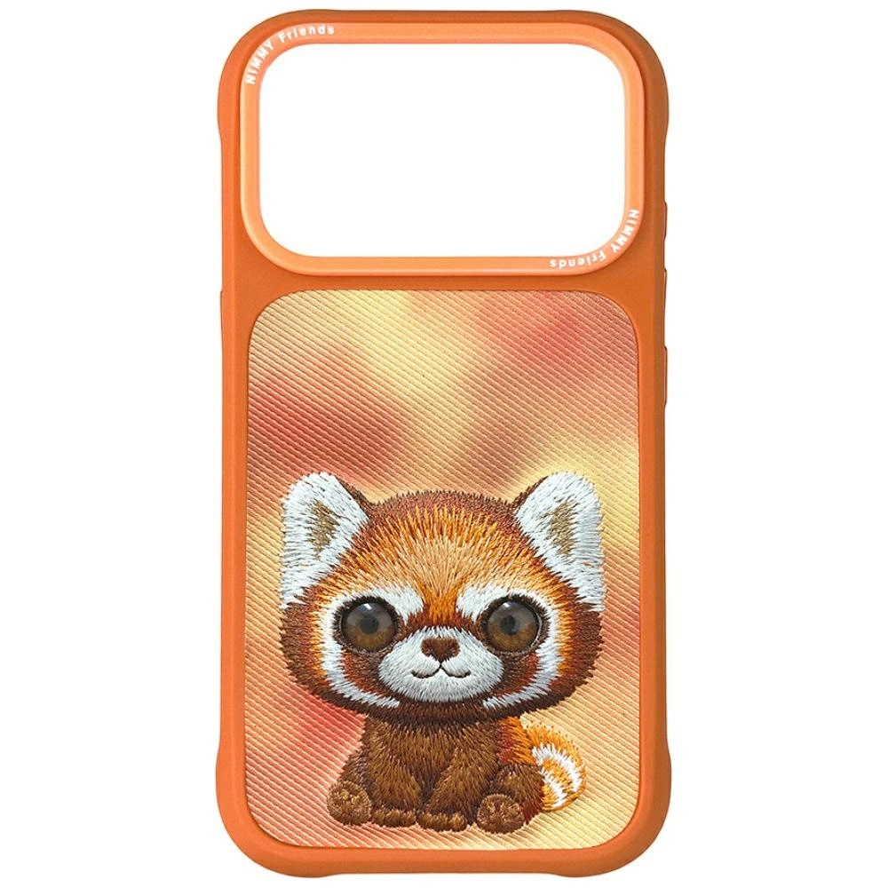 Nimmy Friends Big Eyed Pet 2.0 Raccoon Print Case For iPhone 17 Series (Orange)