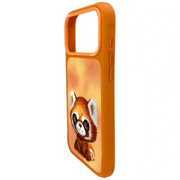 Nimmy Friends Big Eyed Pet 2.0 Raccoon Print Case For iPhone 17 Series (Orange)